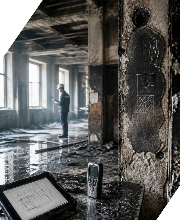 Обследование зданий после пожара в Сосногорске от 15474 р. | ЭкспертизаРоссия