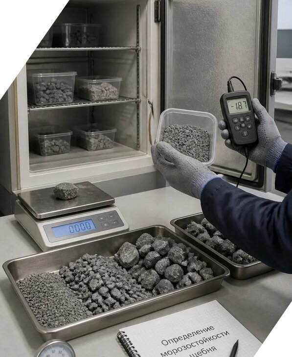 Определение морозостойкости щебня в Сосногорске от 3611 р. | ЭкспертизаРоссия