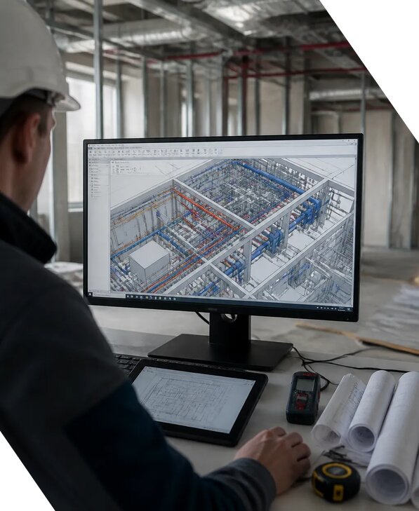 Создание BIM модели инженерных сетей для объектов в Сосногорске
